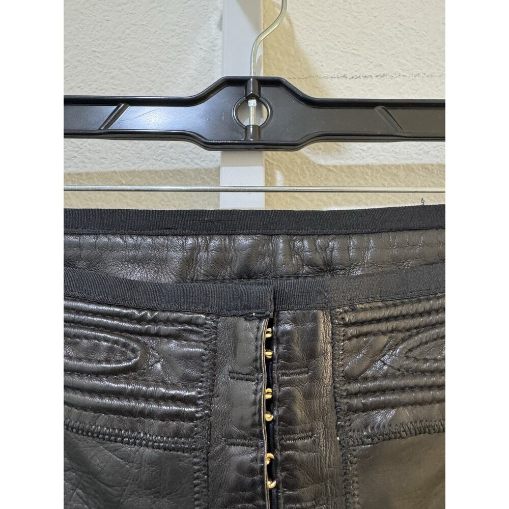 Roberto Cavalli leather pants black made in Italy Women’s Sz M $2k+ - Picture 5 of 16